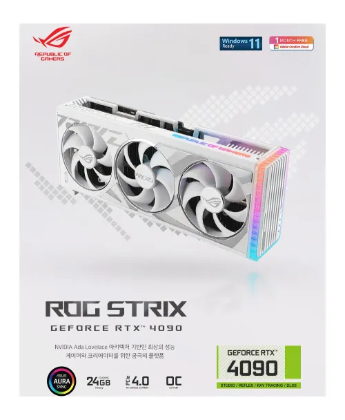 ASUS ROG STRIX 지포스 RTX 4090 O24G GAMING OC D6X 24GB White